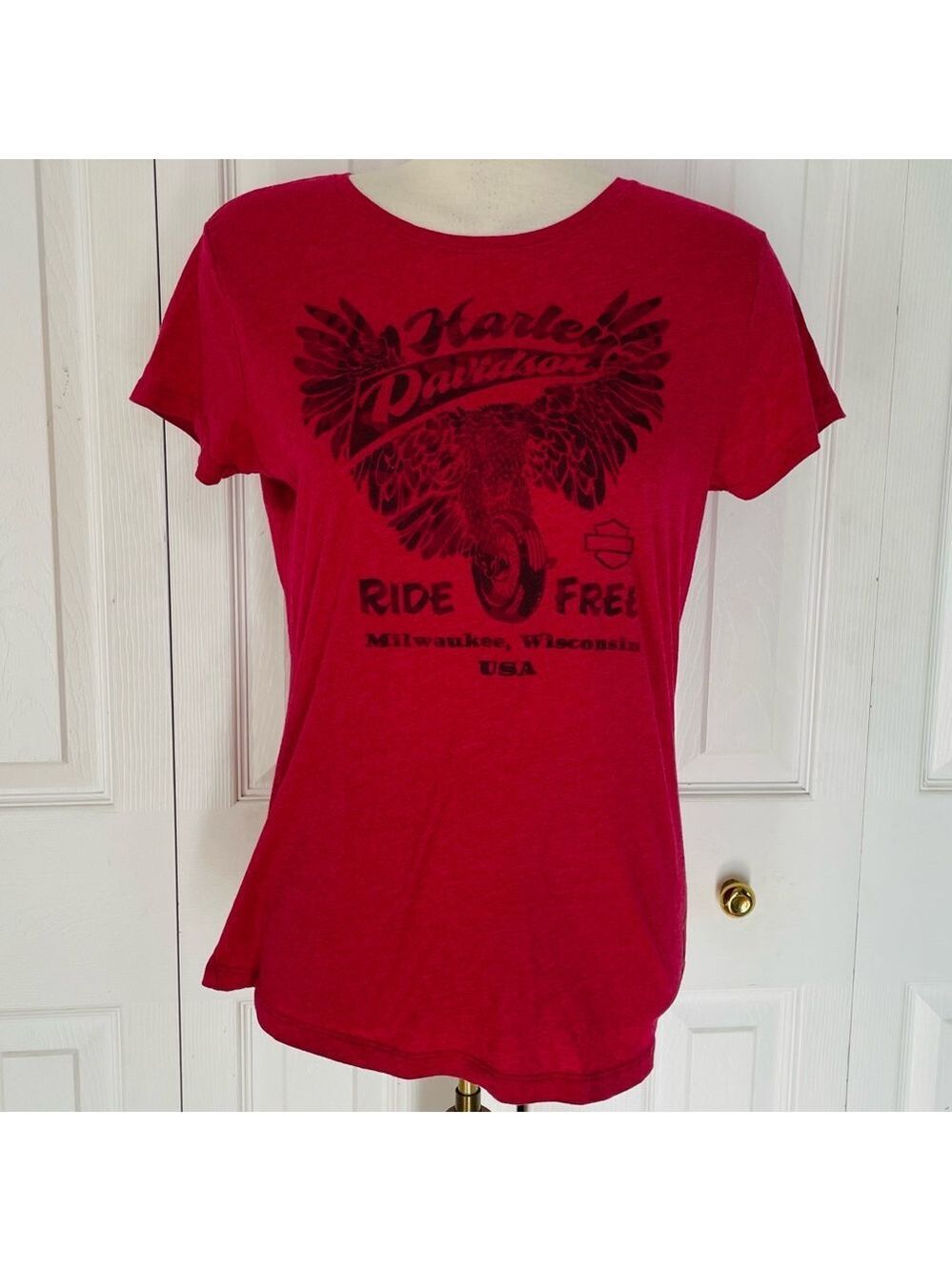 Harley-Davidson Red Tee with Bold Graphic